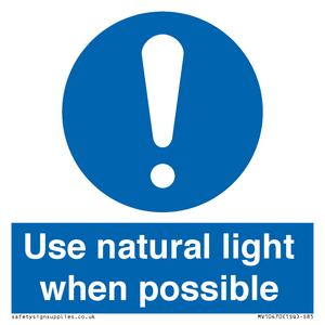 Use natural light when possible
